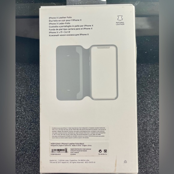 *NIB**APPLE IPHONE X Leather Folio - Black - Picture 11 of 11